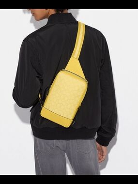 Coach Men’s Turner Jacquard Crossbody Sling Bag C9609